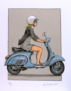 Modrá Vespa